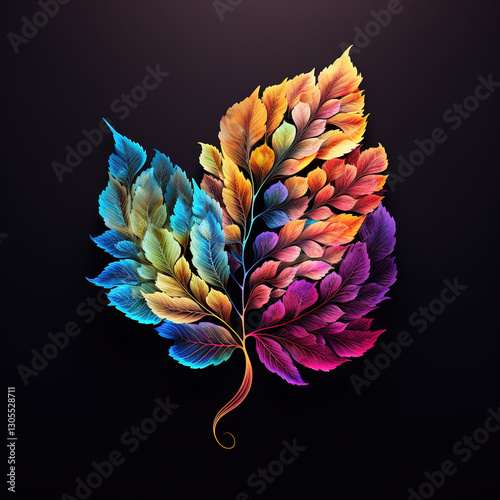 abstract floral background with leaves