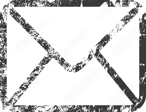 Email Grunge envelope icon old vector illustration
