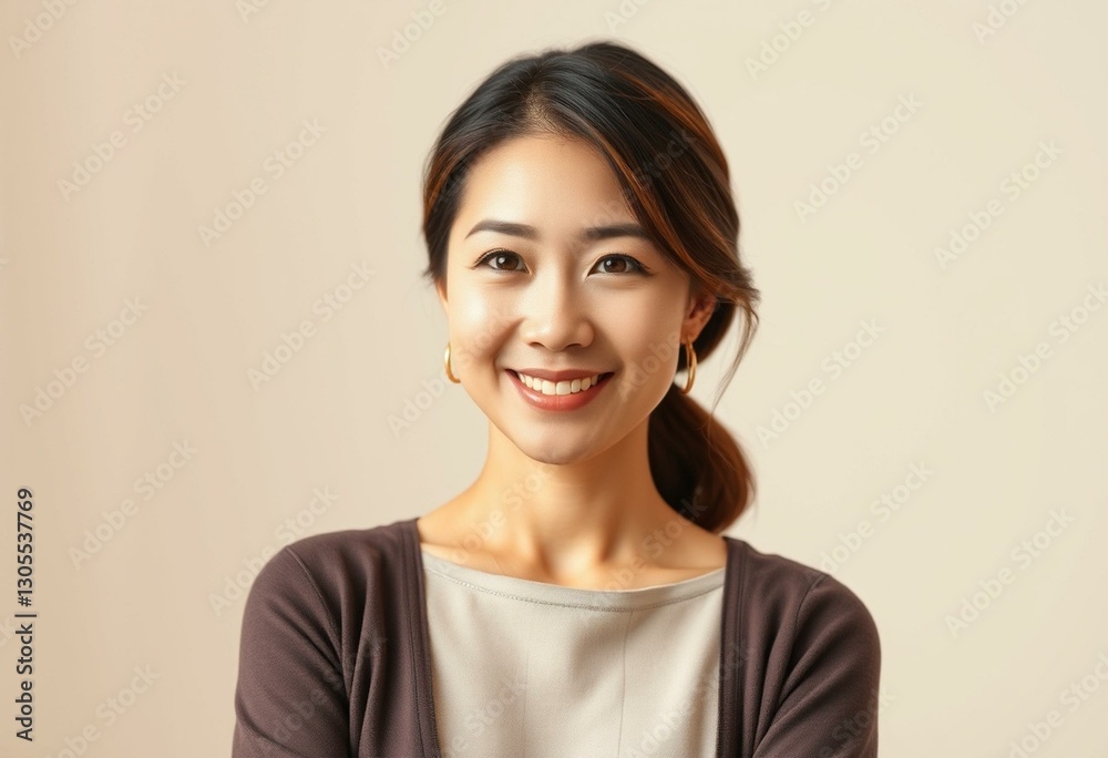 Photorealistic portrait of a warm-hearted female community volunteer Photorealistic portrait of a warm-hearted female community volunteer