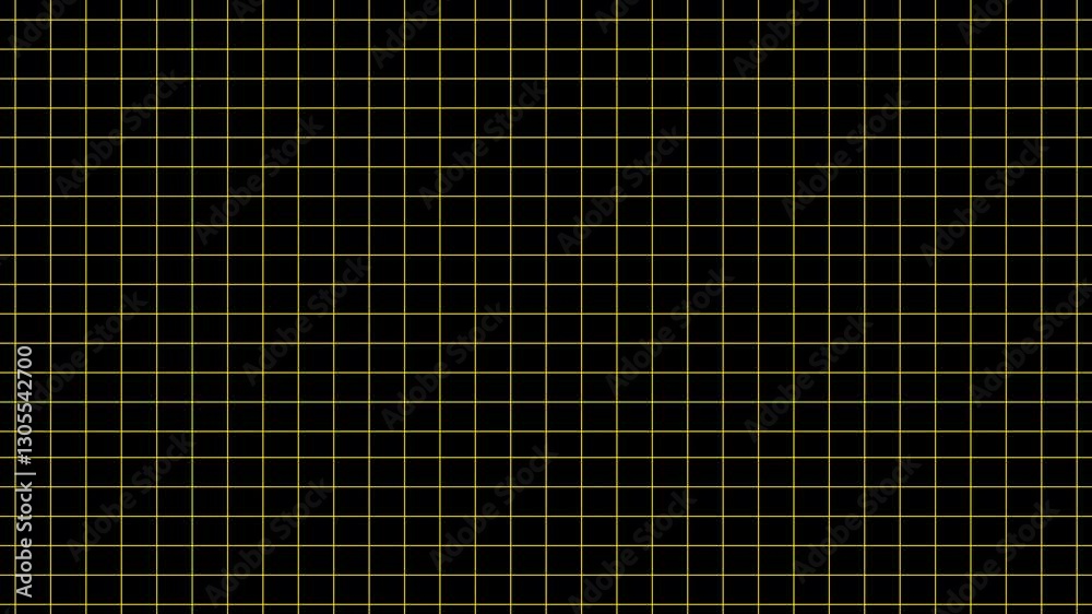 Animation of blue squares with white markers over grid background. The background consists of a digital plexus of a high-tech grid. Small squares and HUD lines into the space.