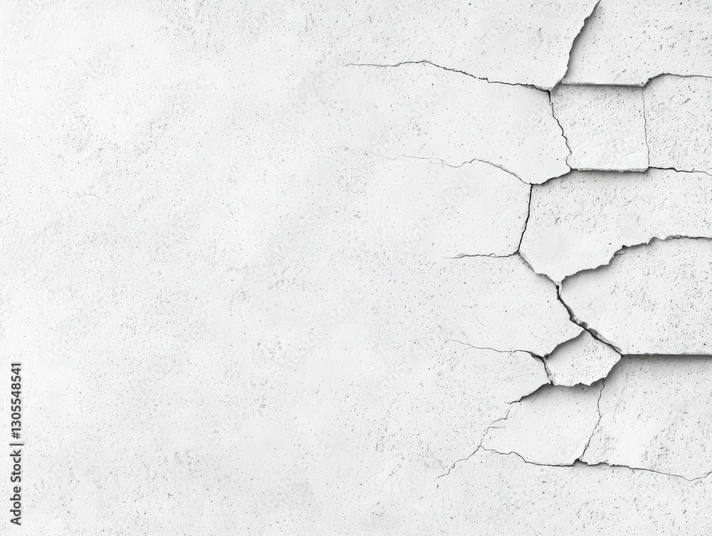 Obraz premium Grey Cement Wall Texture with Cracks and Chaos for Background Use in Design Projects