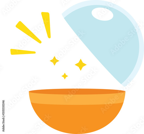Orange Opened Gashapon toy Plastic Capsule icon.