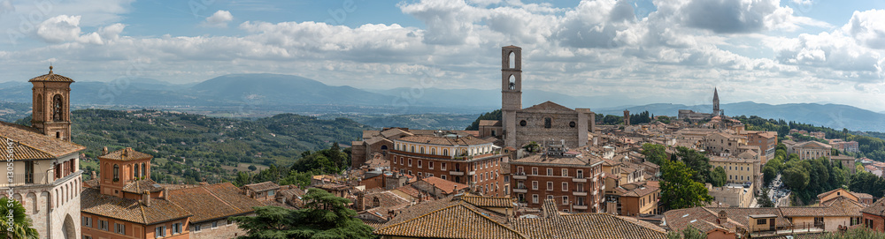 Obraz premium panoramic view of the city of perugia