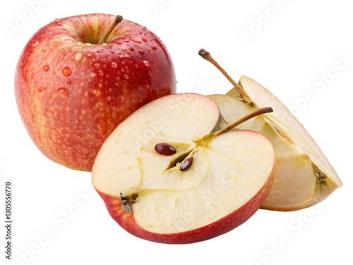 Apple Fruit – Whole Apple with Slices Isolated