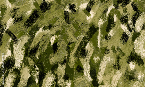 green, gray, white and black smears create an interesting background