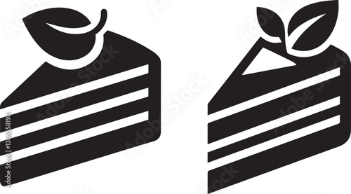 cake, slice, cherry, vector, icon, dessert, bakery, logo, sweet, food, pastry, delicious, treat, design, graphic, illustration, symbol, clipart, black, white