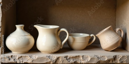 Wallpaper Mural Ceramic body bisque fired pieces on a kiln shelf, glassy, bisque Torontodigital.ca