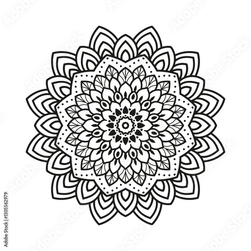 Vector stock mandala design | Creative mandala design | Circular mandala design