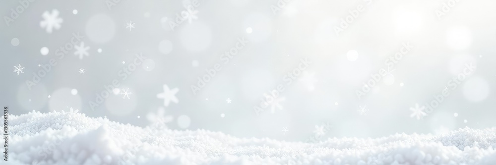 Minimalist white square Christmas background with snowflakes, white, wintery Minimalist white square Christmas background with snowflakes, white, wintery