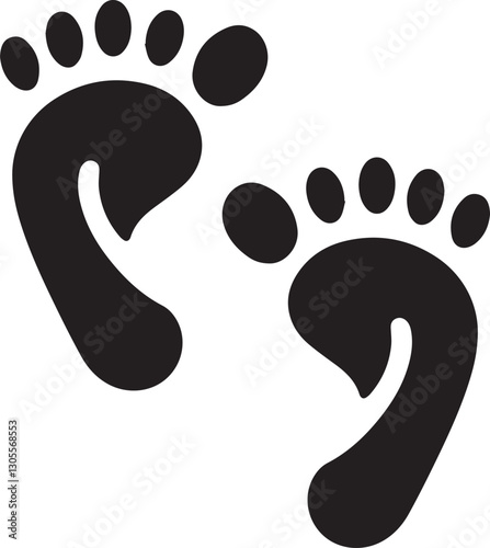 Baby footprints a symbol of new beginnings and innocent steps forward
