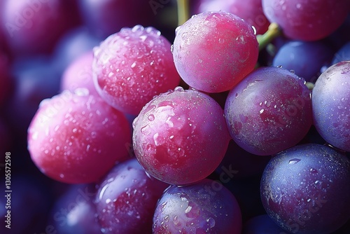 Wallpaper Mural Close-up of grapes showcasing textured skin, hairs, dimples, and vibrant color Torontodigital.ca