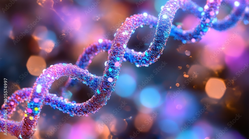 A Close Up View of a Detailed DNA Double Helix A Close Up View of a Detailed DNA Double Helix