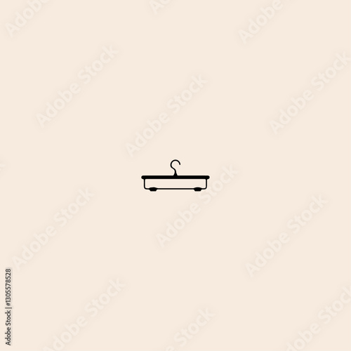 Clothes Hanger icon flat vector design. 