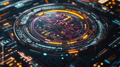 Wallpaper Mural Futuristic Circuitry Depicting Advanced Electronic Technology Displays Torontodigital.ca