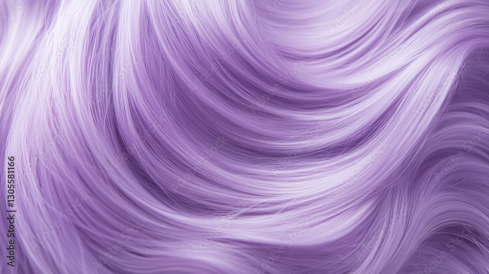Fototapeta premium Lavender hair waves close-up