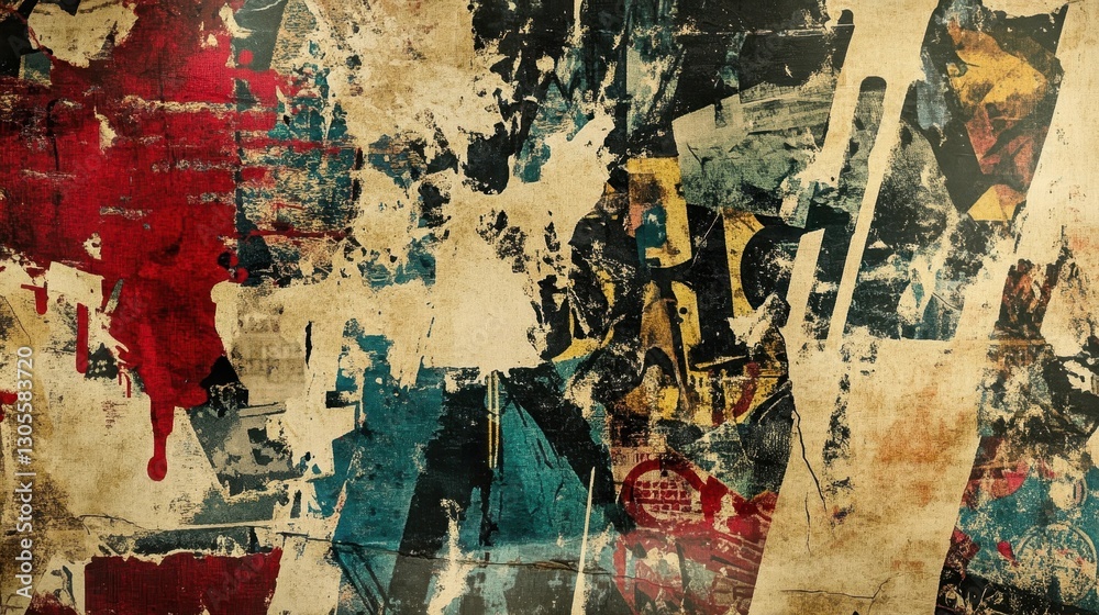 Fototapeta premium Wallpaper of timeworn comic paper with faded halftone and curled page edges
