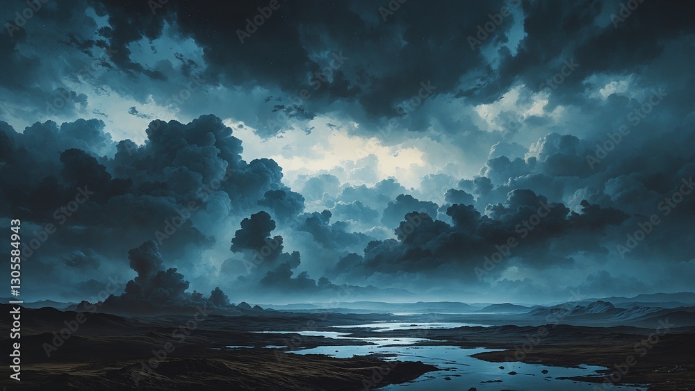 Midnight Tranquility Where Mountains Meet the Sky Midnight Tranquility Where Mountains Meet the Sky