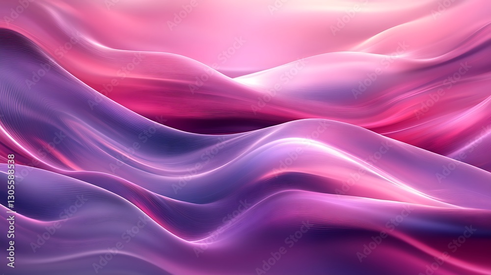 Obraz premium A smooth abstract design of flowing pink and purple waves