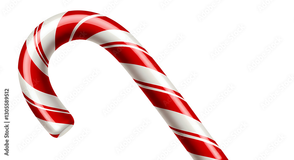 Fototapeta premium traditional red and white striped Christmas candy cane 