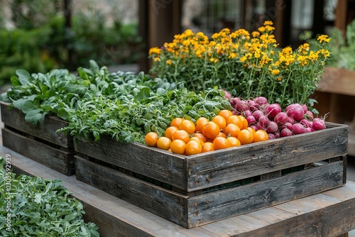 Garden to table. Fresh garden herbs.
