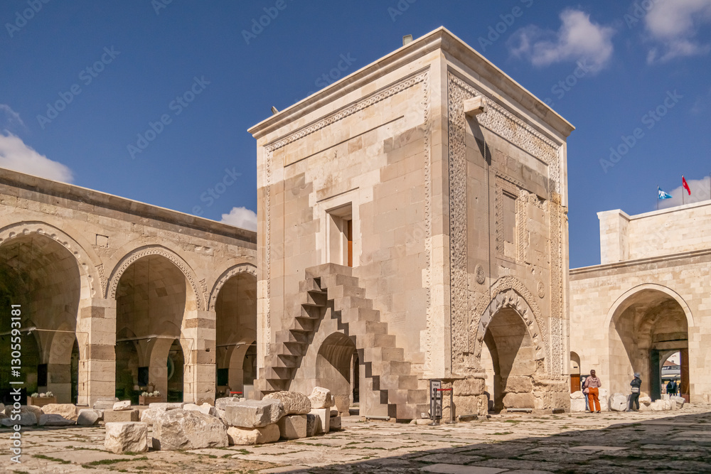 Obraz premium Sultan Han was built in Aksaray by the Anatolian Seljuk Sultan Alaeddin Keykubad I and was completed in 1229.