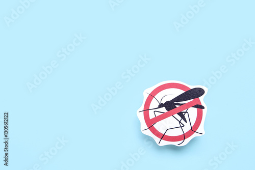 Anti mosquito sign on blue ...