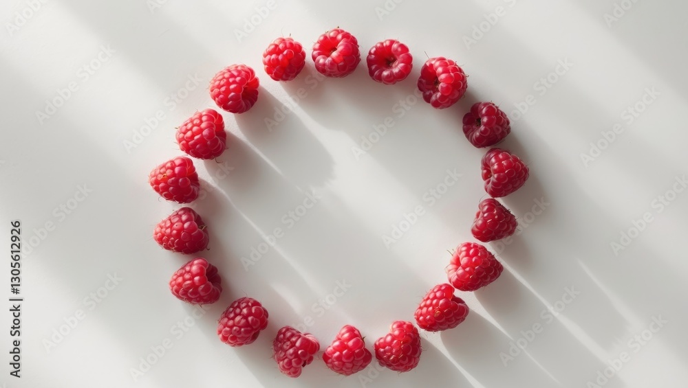 Obraz premium a frame formed from collection of raspberry