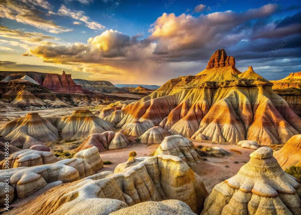 Modern Marketing Concept: Textured Landscape Backdrop for Business Presentations