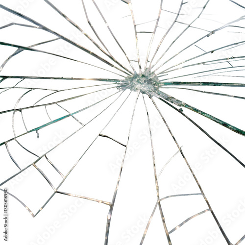 Cracked Glass PNG Transparent Background: Perfect for Broken Window Effects, Damage Textures, and Realistic Shattered Designs