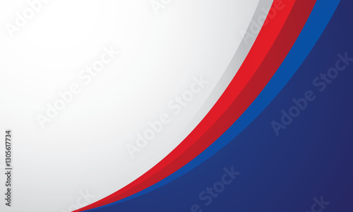 Abstract blue red and white modern banner background
