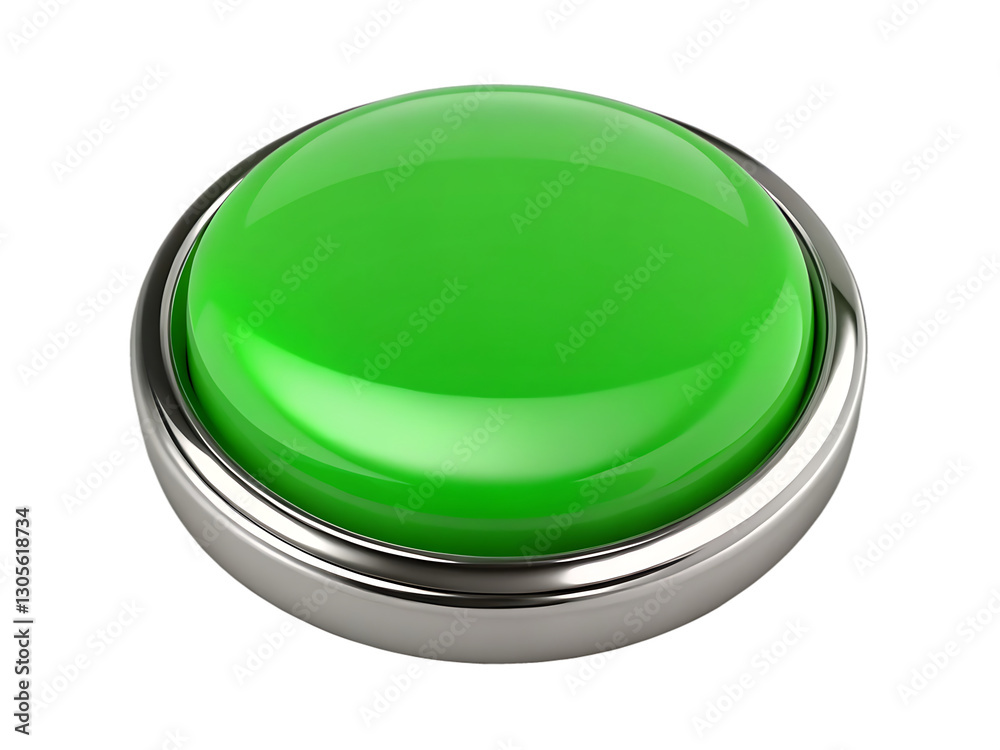 3d blank green round button for website on white background isolated on white background as transparent. PNG. AI GENERATED 3d blank green round button for website on white background isolated on white background as transparent. PNG. AI GENERATED