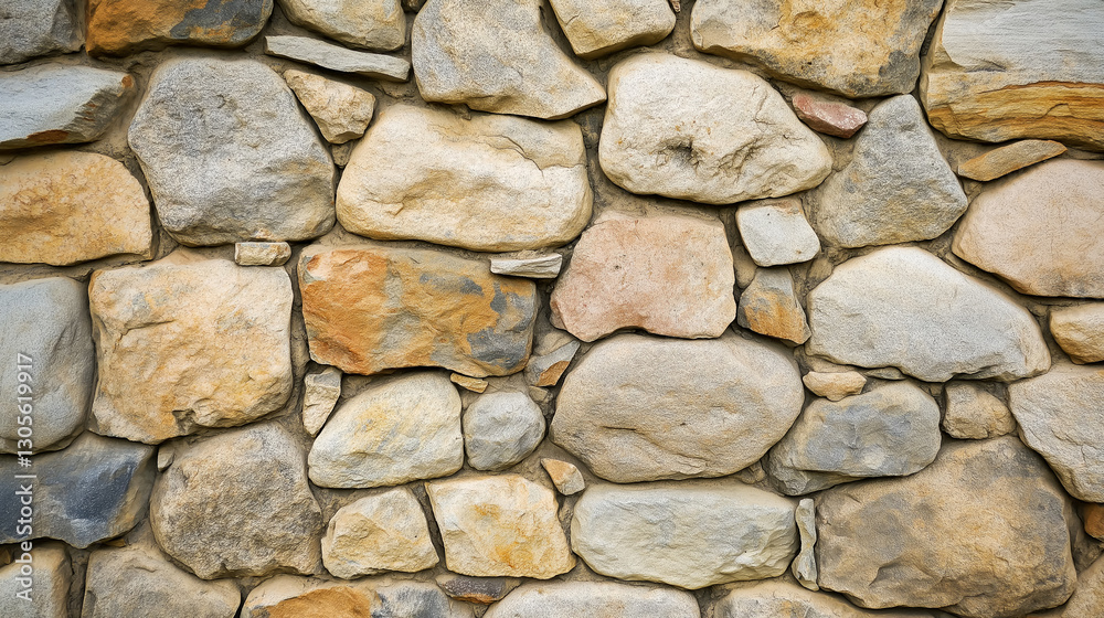 Fototapeta premium Natural Stone Wall Background with Textured Surface and Earthy, Organic Feel