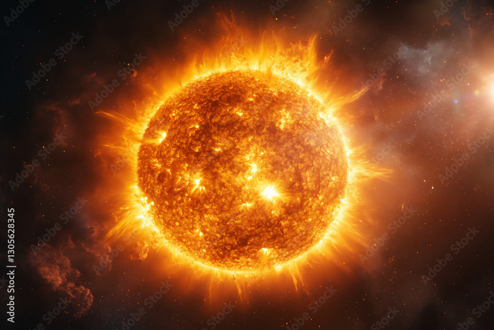Obraz premium realistic photo of the sun,