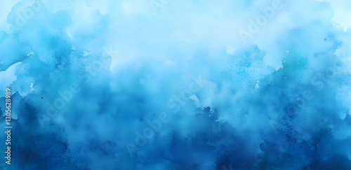 Abstract watercolor texture in shades of blue, resembling a cloudy sky
