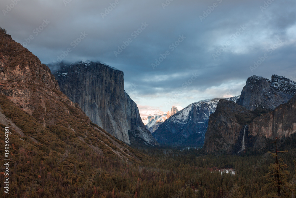 Views of granite mountains in Yosemite, California. Views of granite mountains in Yosemite, California.