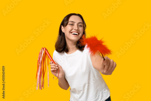 Beautiful young woman with ...