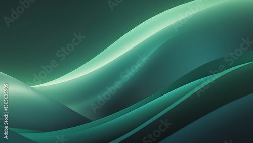 Gradient Midnight green smoothly transitioning in - Abstract Modern Background.