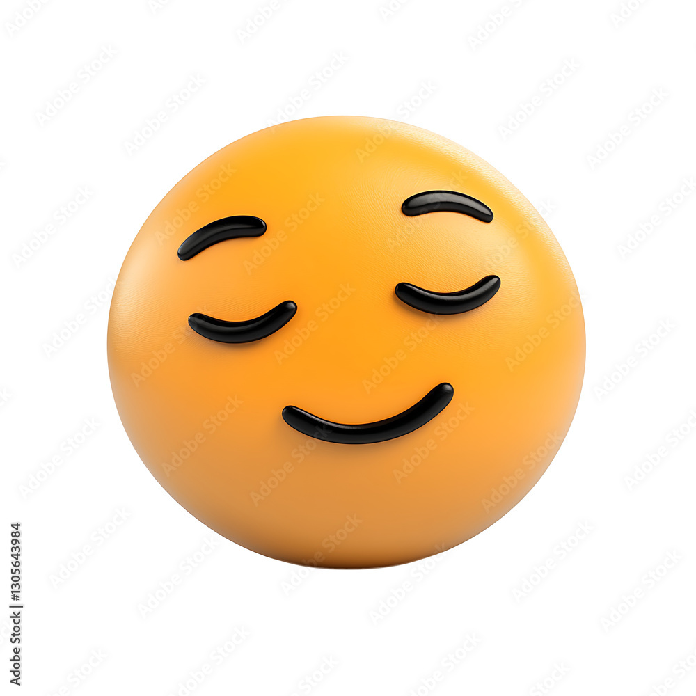 Yellow Sleeping Face Emoji 3D Render Yellow Sleeping Face Emoji 3D Render