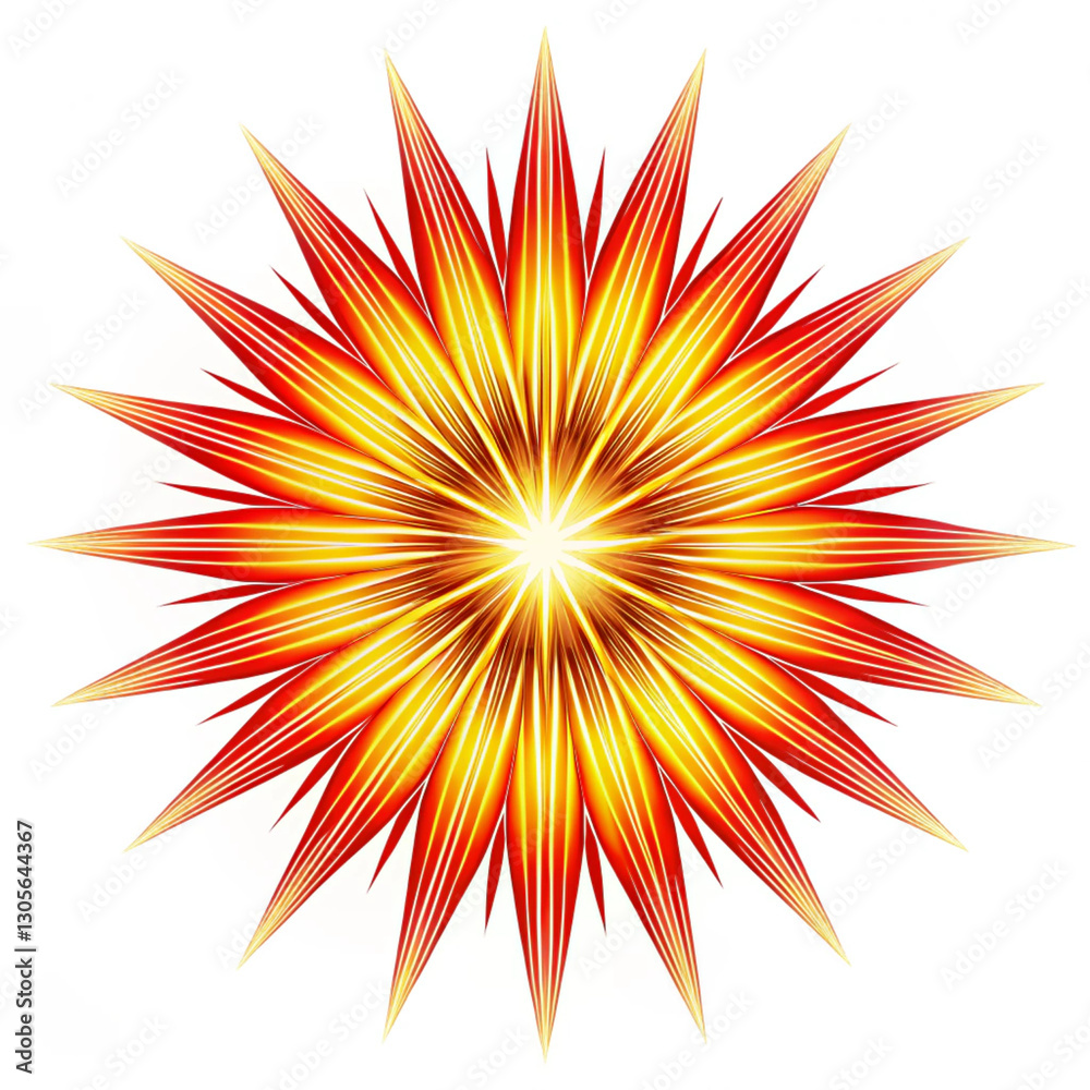 Fototapeta premium Radiant starburst pattern symbolizing brilliance