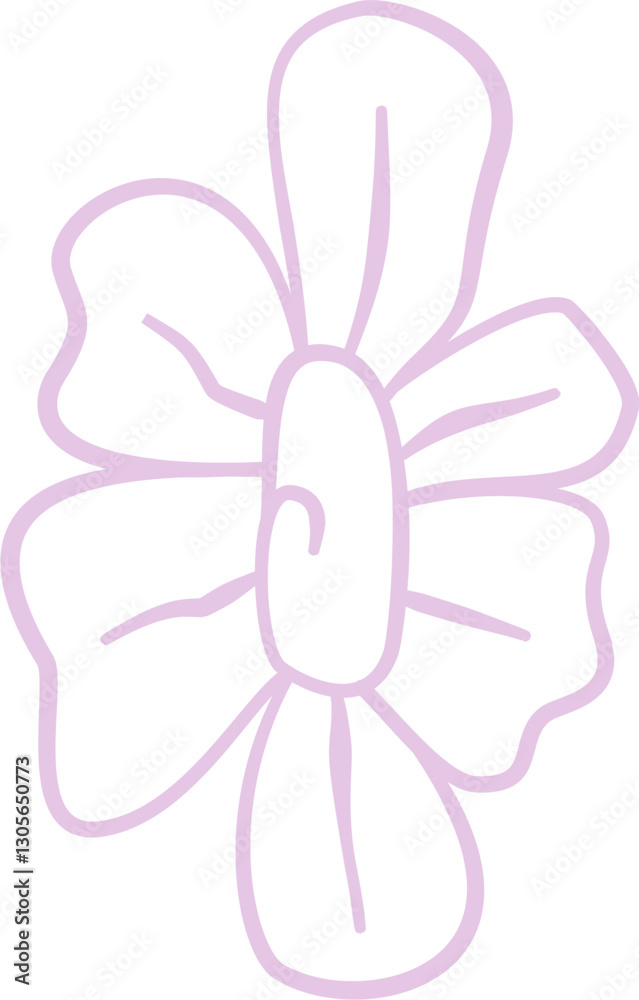 Hand drawn single flower doodle outline suitable for decoration. Cute and funny. Hand drawn single flower doodle outline suitable for decoration. Cute and funny.