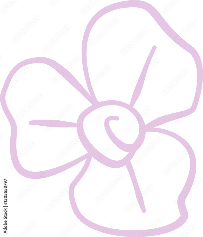 Hand drawn single flower doodle outline suitable for decoration. Cute and funny. Hand drawn single flower doodle outline suitable for decoration. Cute and funny.