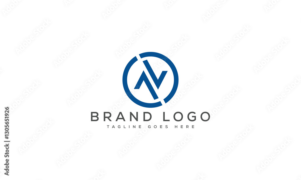 Fototapeta premium letter AV logo design vector template design for brand.