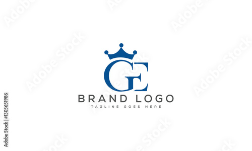 letter GE logo design vector template design for brand.