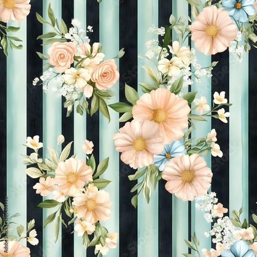 Seamless watercolor floral pattern