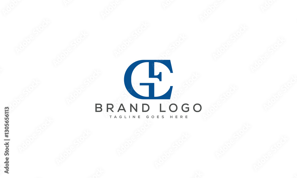 letter GE logo design vector template design for brand. letter GE logo design vector template design for brand.