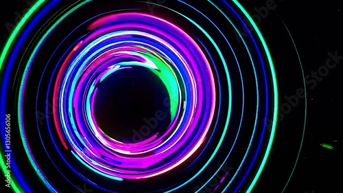 abstract blue tunnel