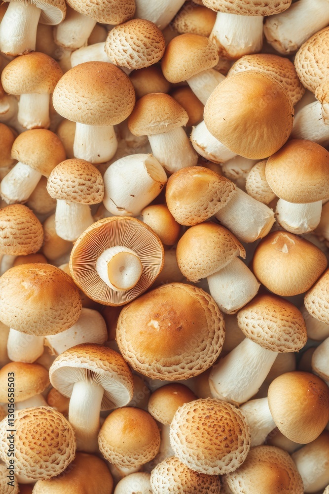 Seamless background of edible mushroom Seamless background of edible mushroom
