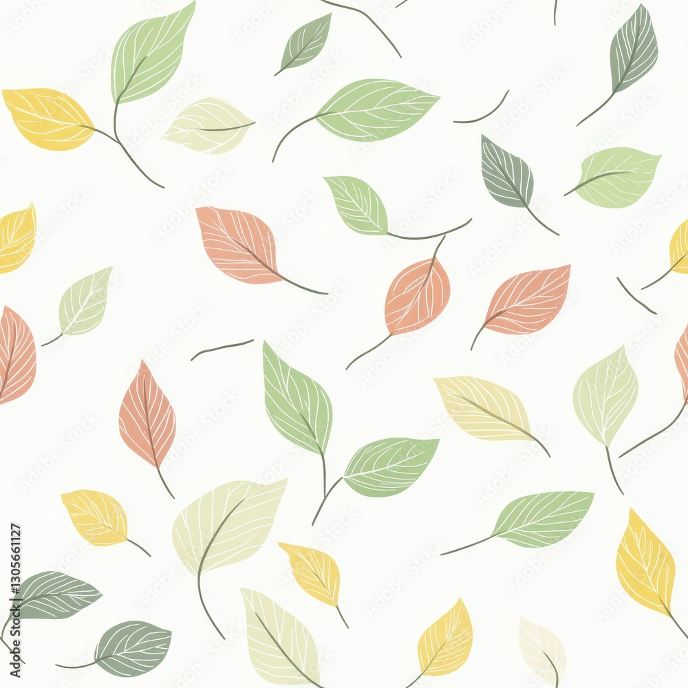 Repetitive seamless pattern of leaf foliage for fabric design. Repetitive seamless pattern of leaf foliage for fabric design.