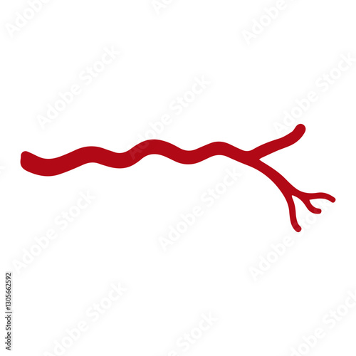 blood vessel red icon