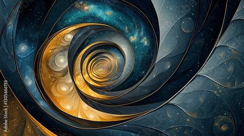 Cosmic Spiral, Abstract Art, Space